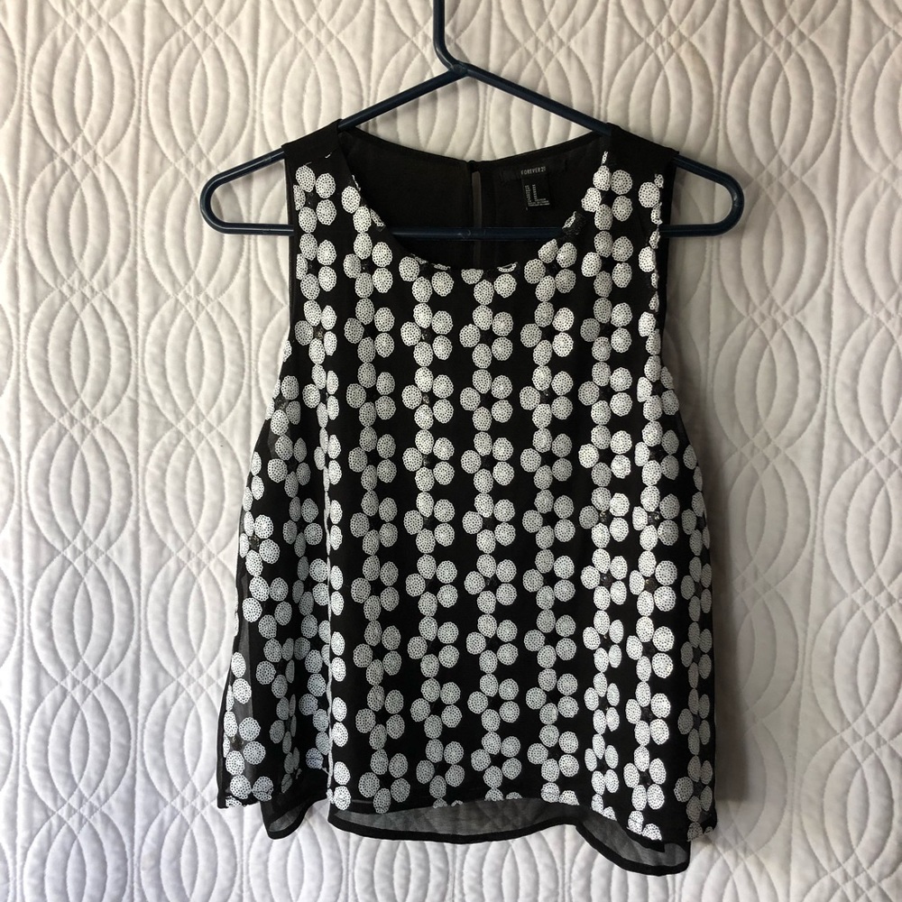Forever 21 Sparkly Floral Top